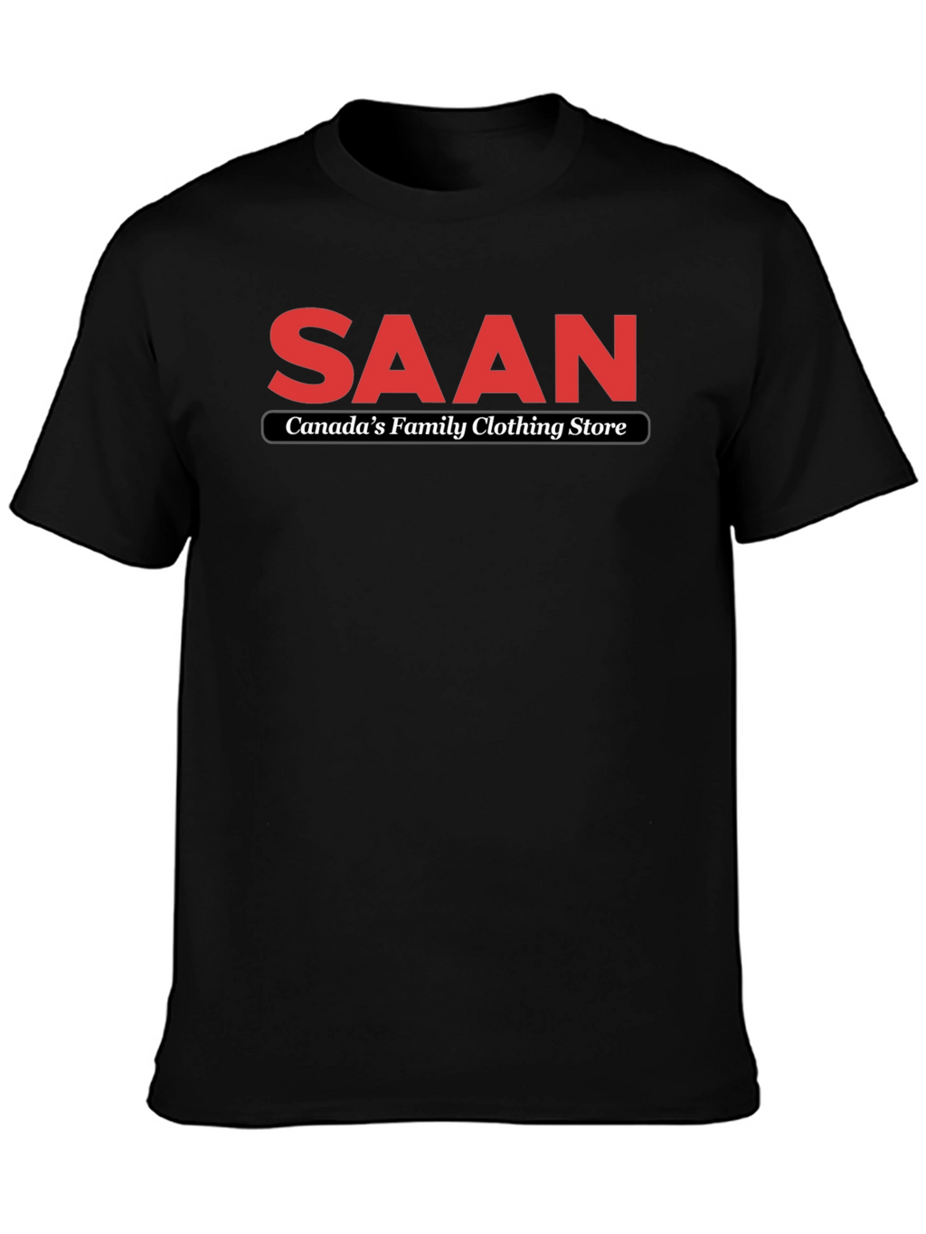 SAAN Canadas Family Clothing Store Black T-Shirt