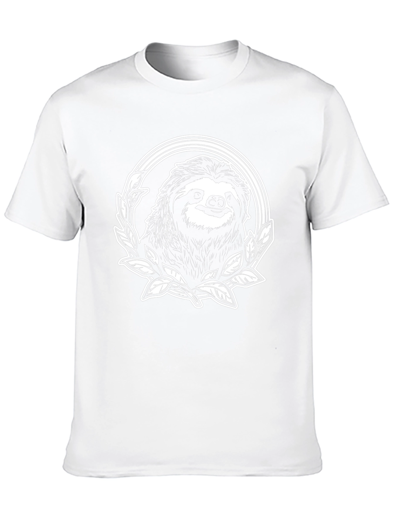 Sloth Graphic Tee - Black Cotton T-Shirt