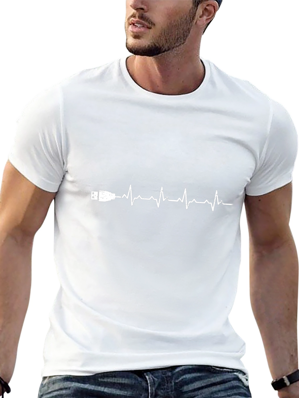 USB Heartbeat T-Shirt - Tech Humor Tee