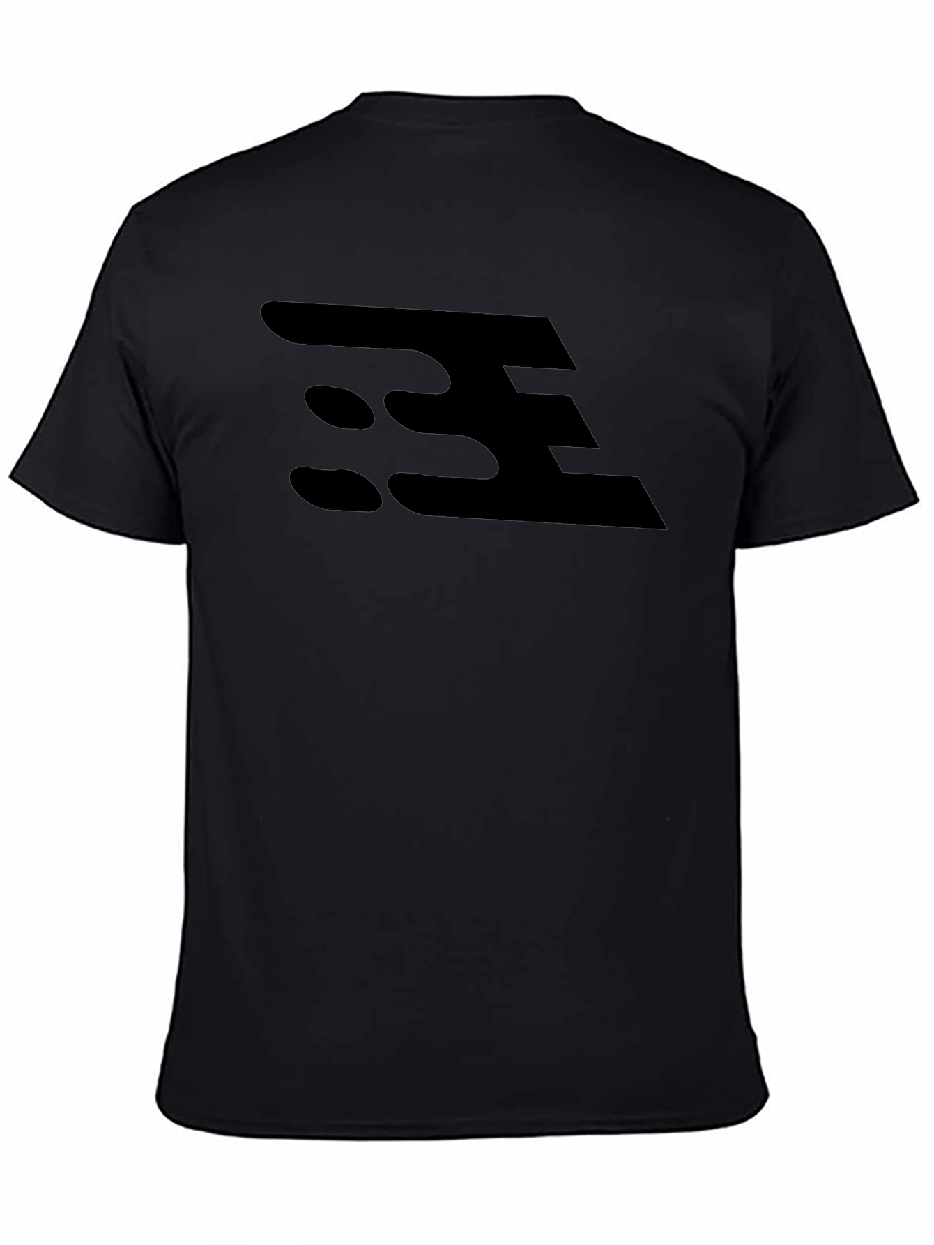 Modern Abstract Logo Black T-Shirt