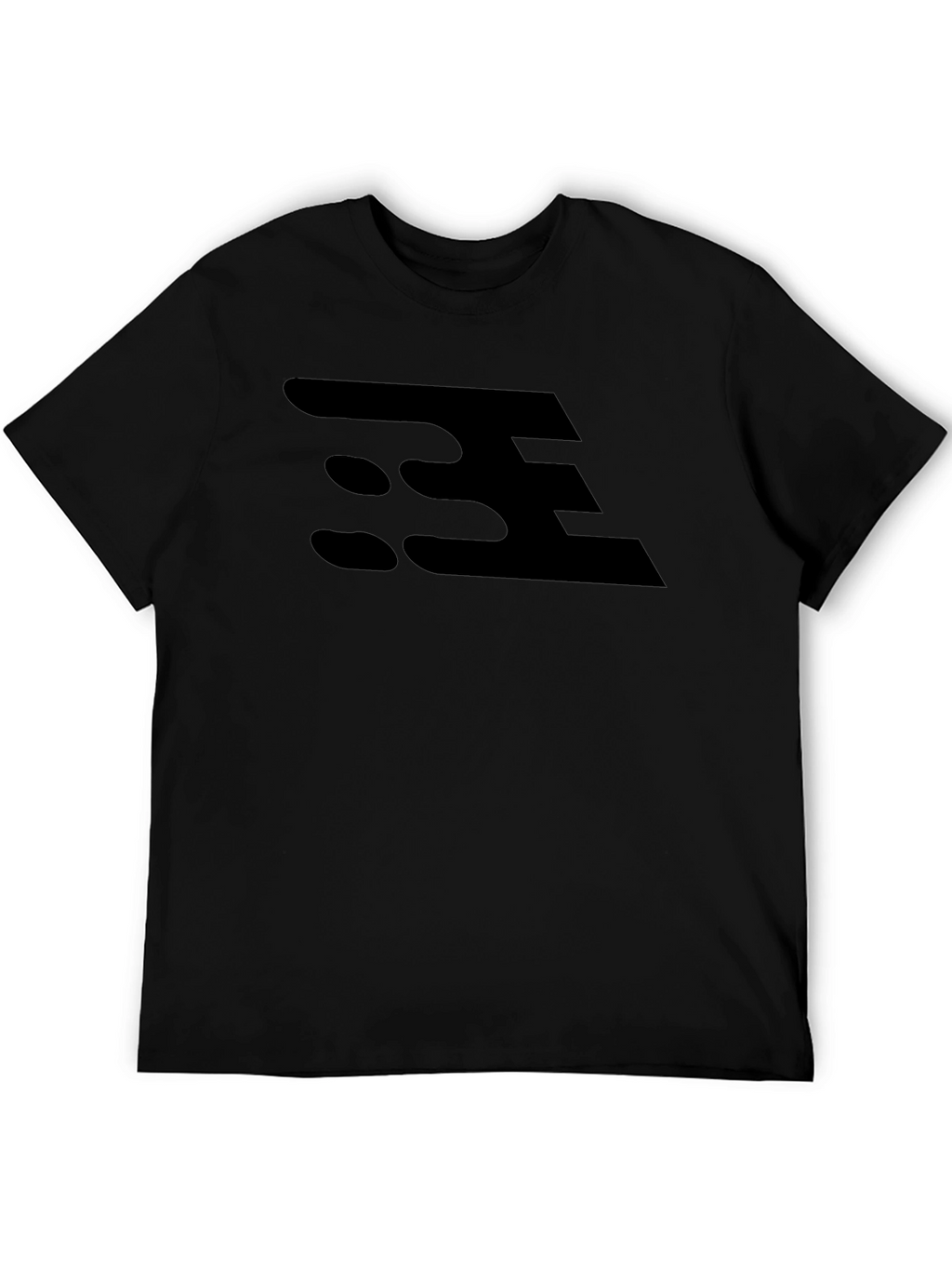 Modern Abstract Logo Black T-Shirt
