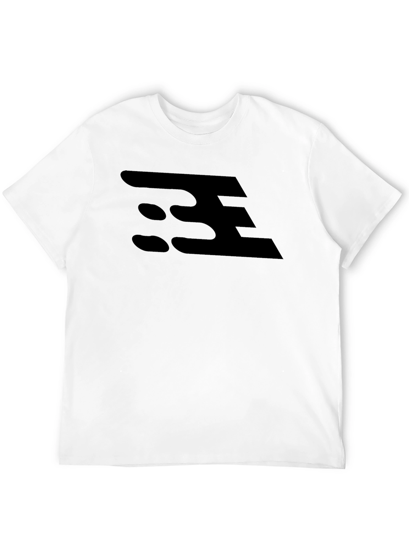 Modern Abstract Logo Black T-Shirt