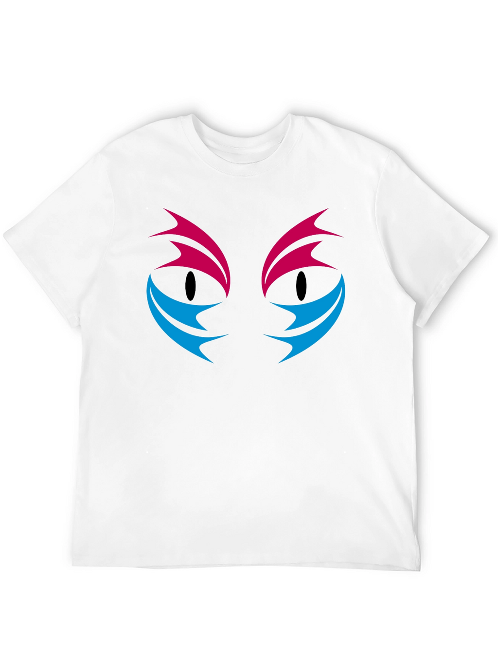 Abstract Cat Eyes Graphic Print T-Shirt