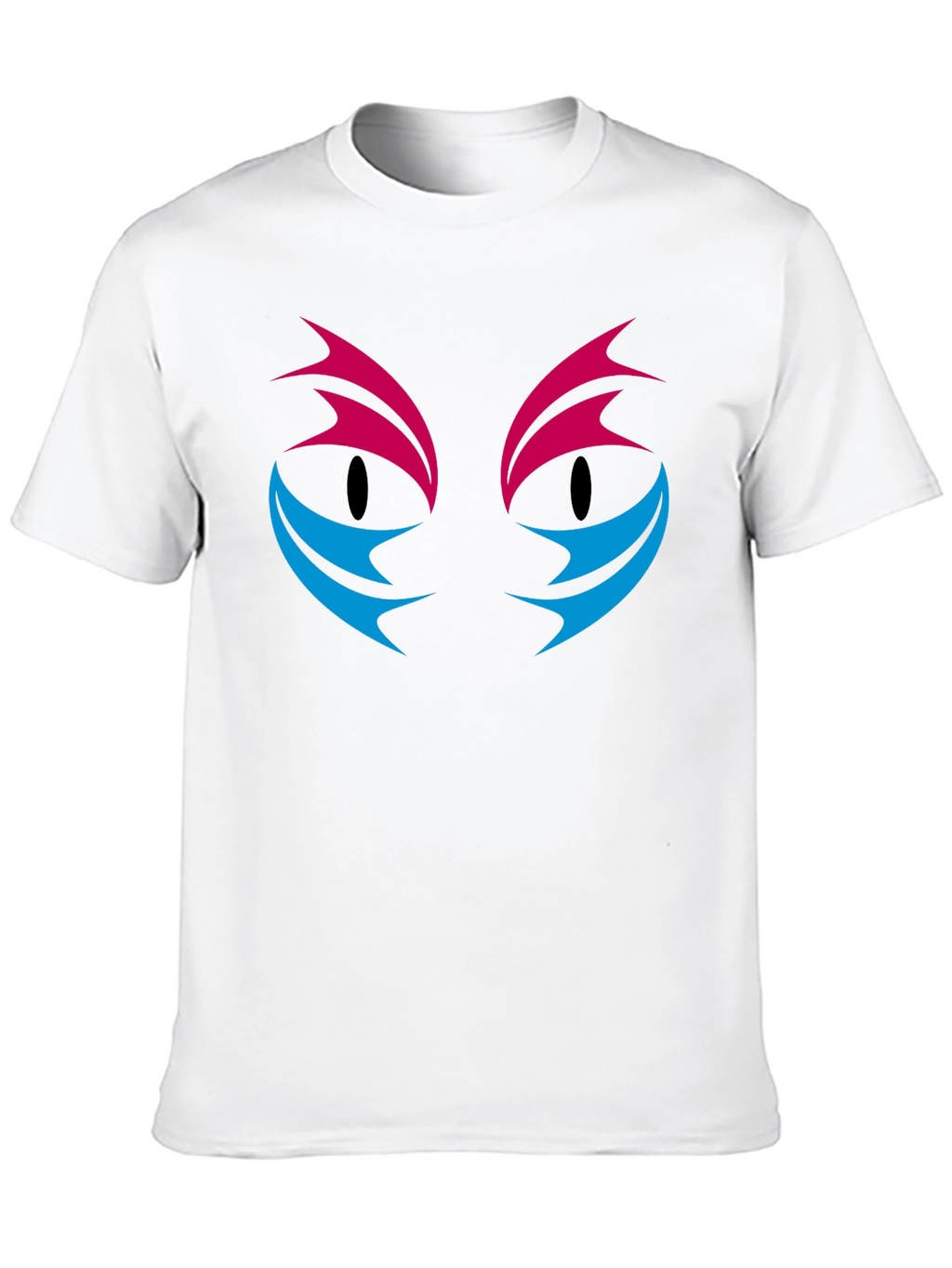 Abstract Cat Eyes Graphic Print T-Shirt