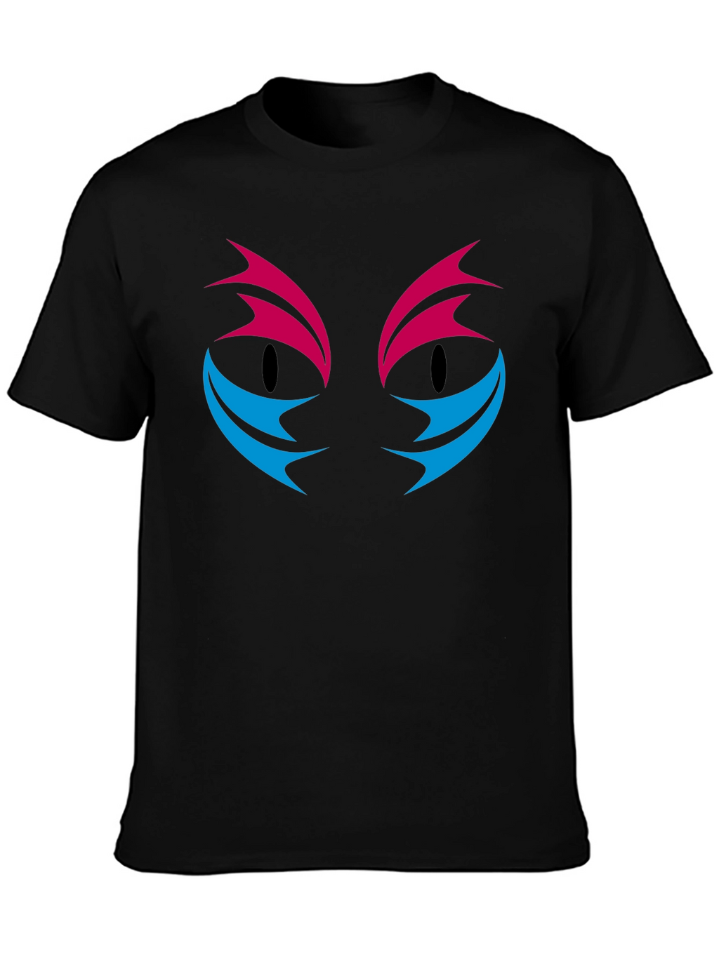 Abstract Cat Eyes Graphic Print T-Shirt