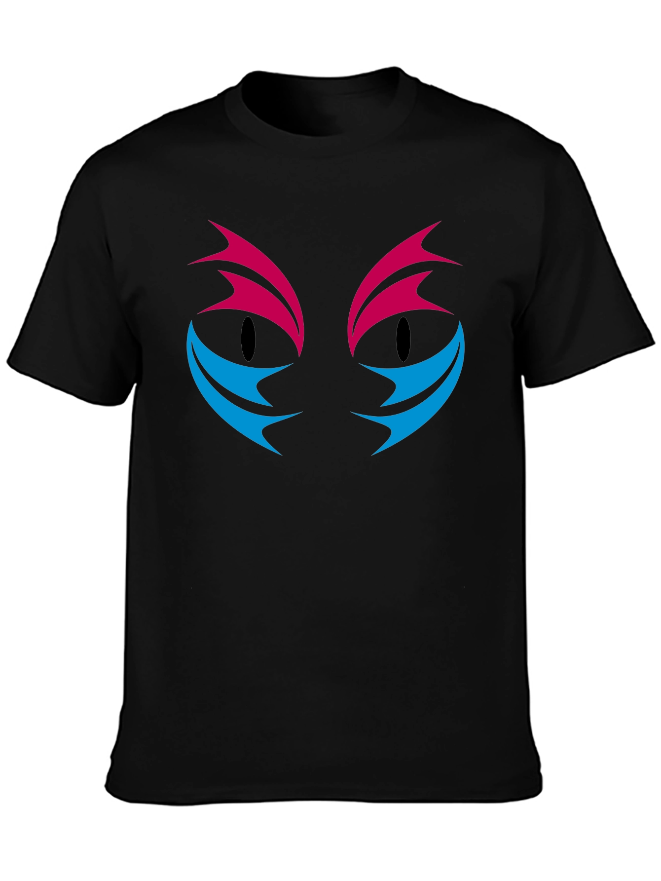 Abstract Cat Eyes Graphic Print T-Shirt