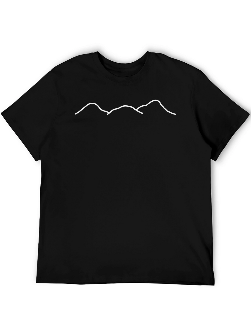 Minimalist Mountain Line Art T-Shirt