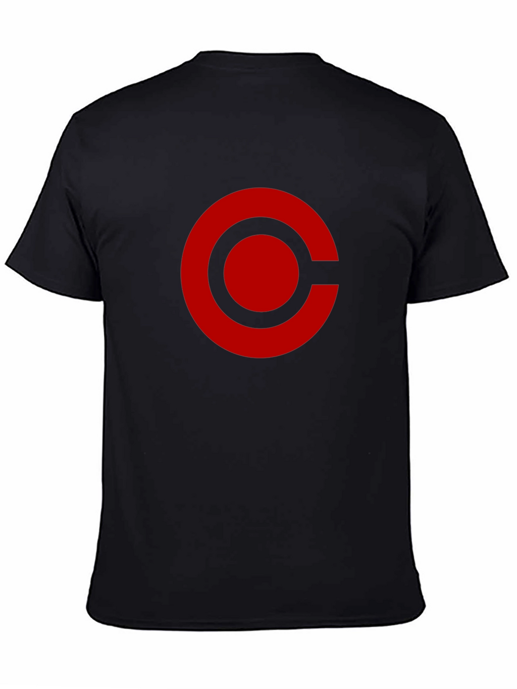 Red Circle Graphic Black T-Shirt