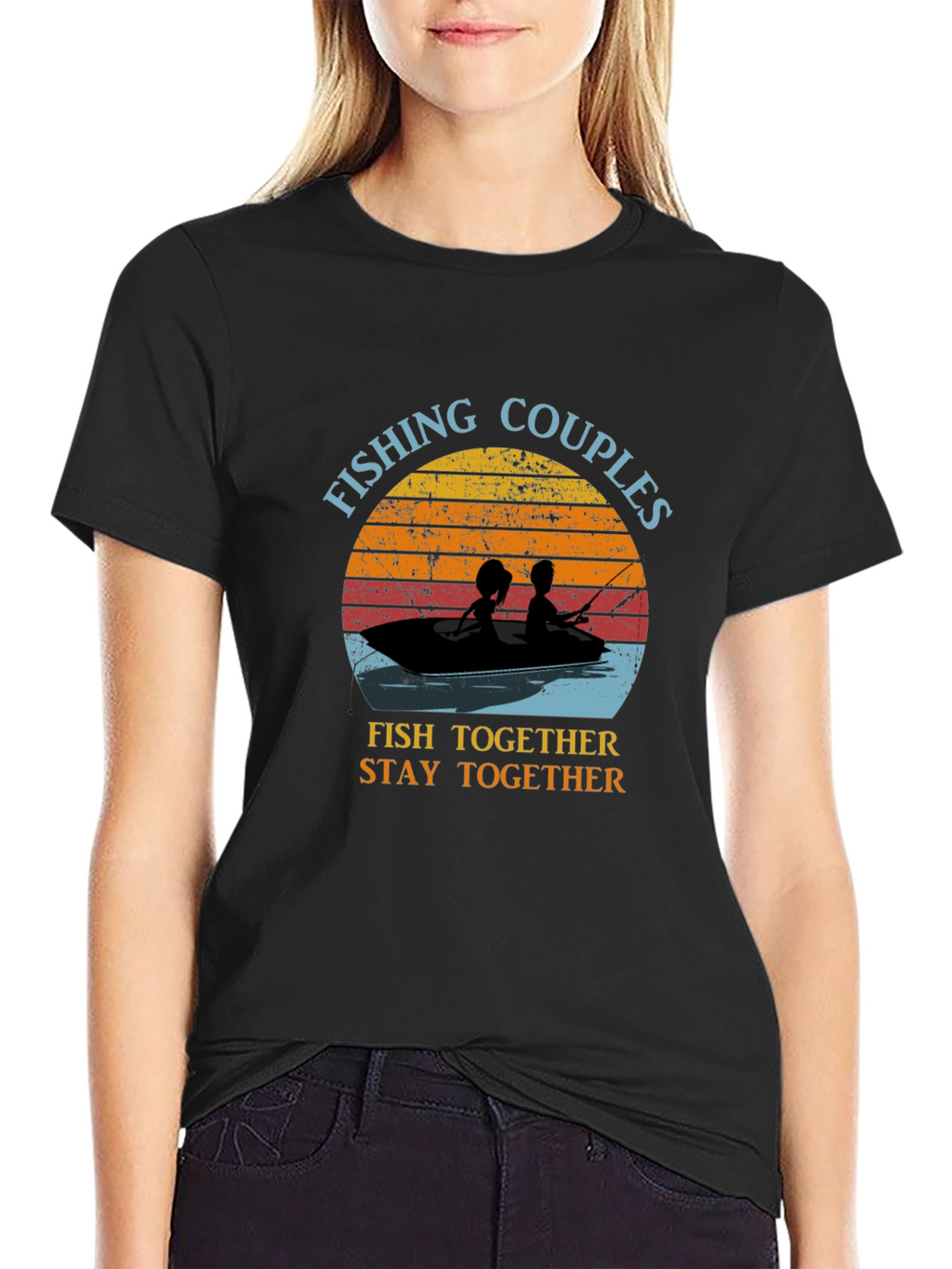 Fishing Couples T-Shirt - Fish Together Stay Together