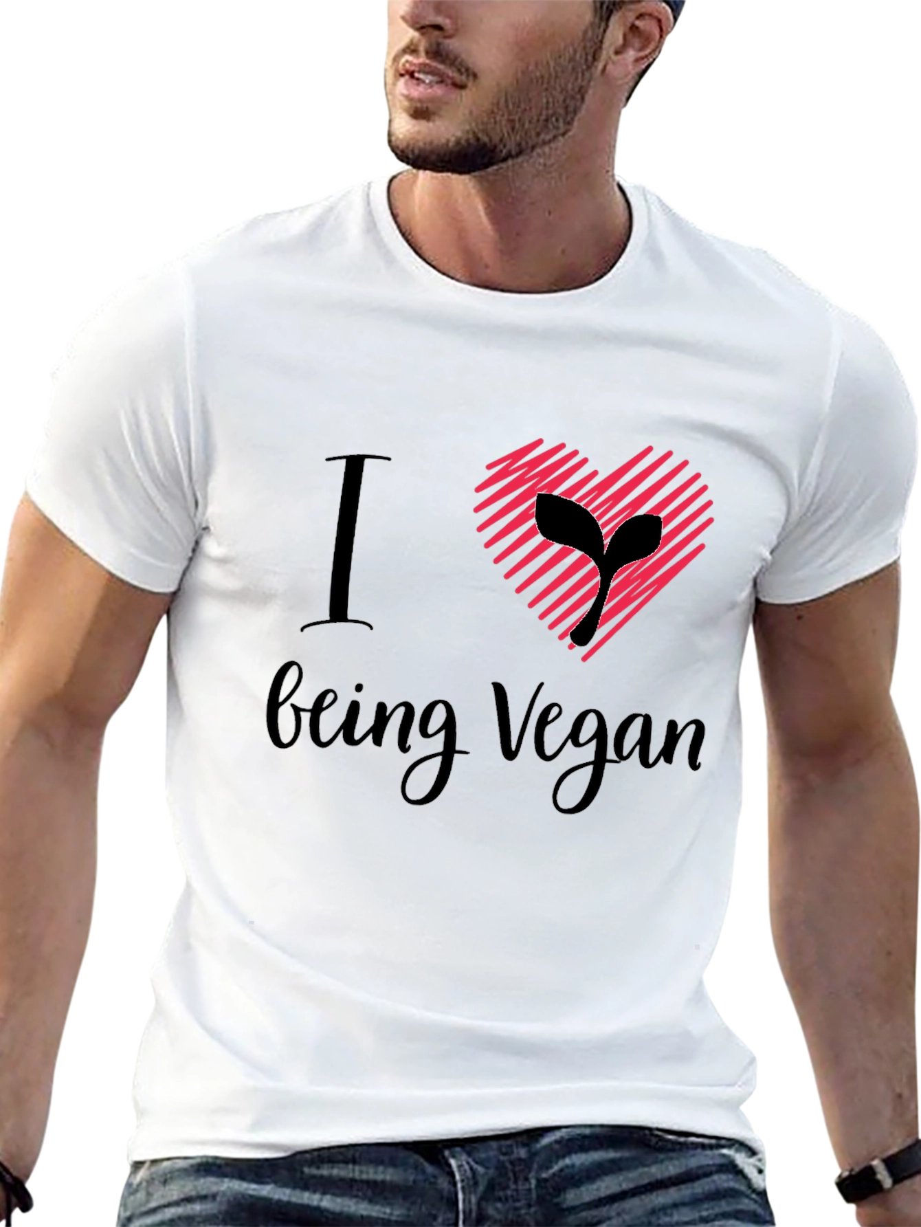 I Heart Being Vegan T-Shirt - Stylish Vegan Apparel