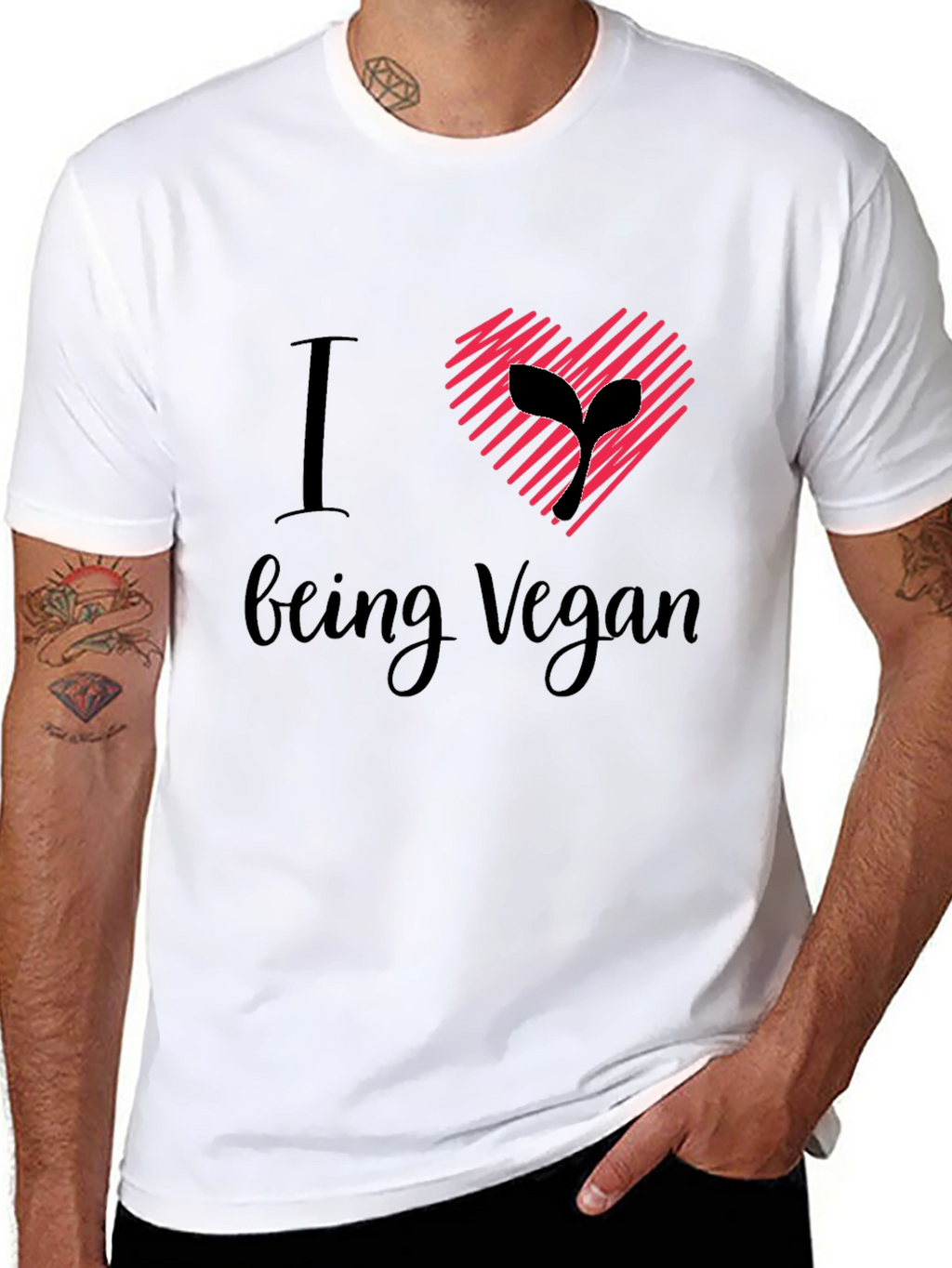 I Heart Being Vegan T-Shirt - Stylish Vegan Apparel