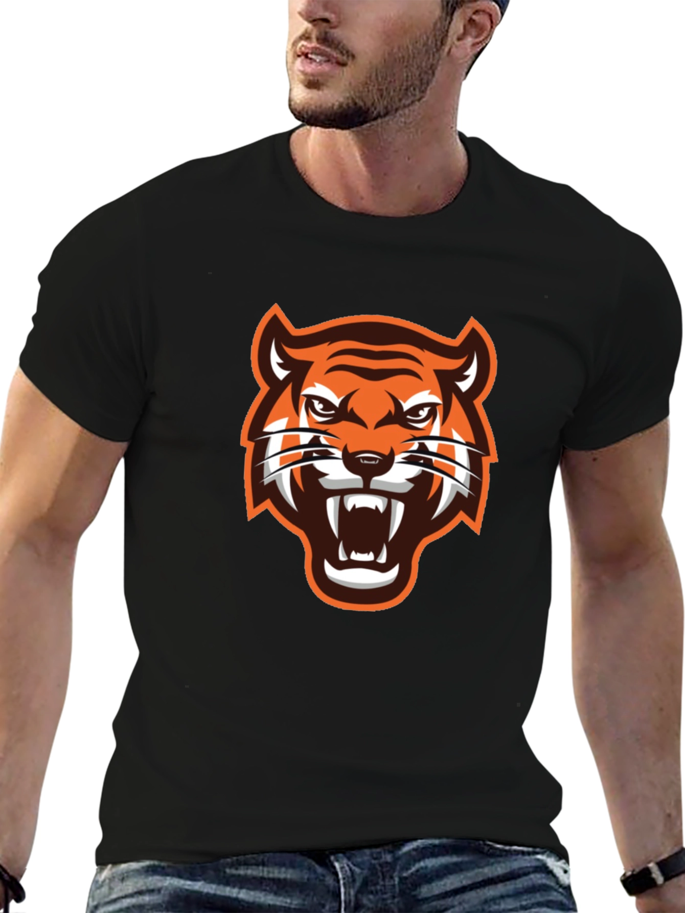 Black Tiger Graphic T-Shirt