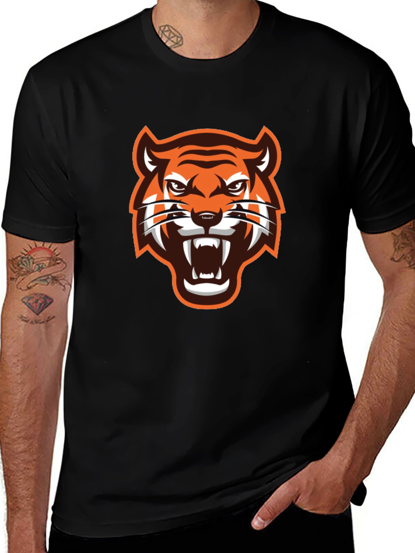 Black Tiger Graphic T-Shirt