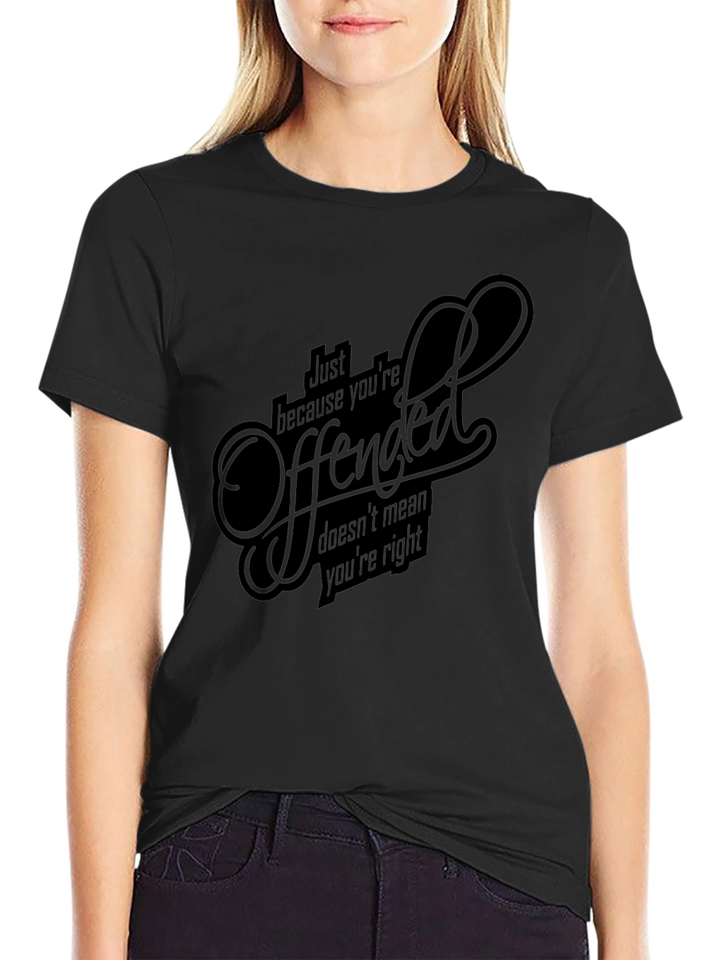Offended? Funny Graphic Tee - Premium Cotton T-Shirt