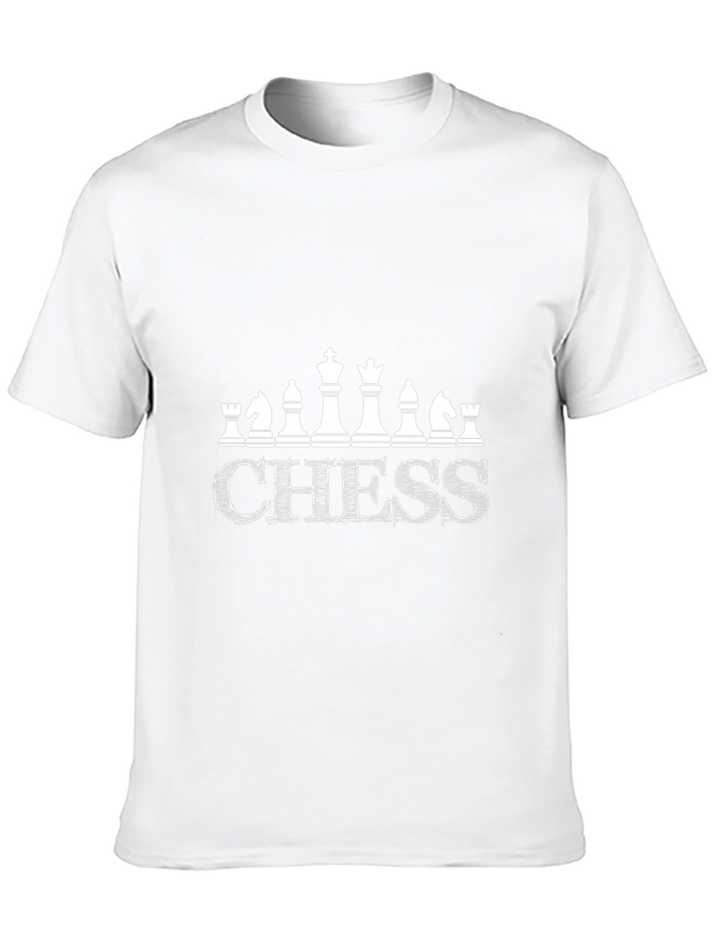 Chess Graphic T-Shirt Black Cotton Blend Casual Tee