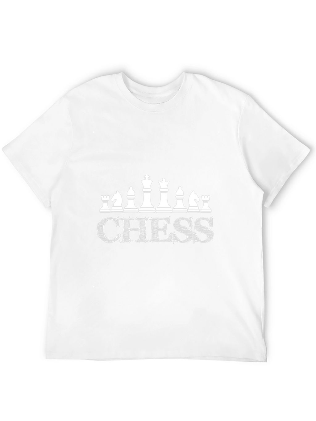 Chess Graphic T-Shirt Black Cotton Blend Casual Tee