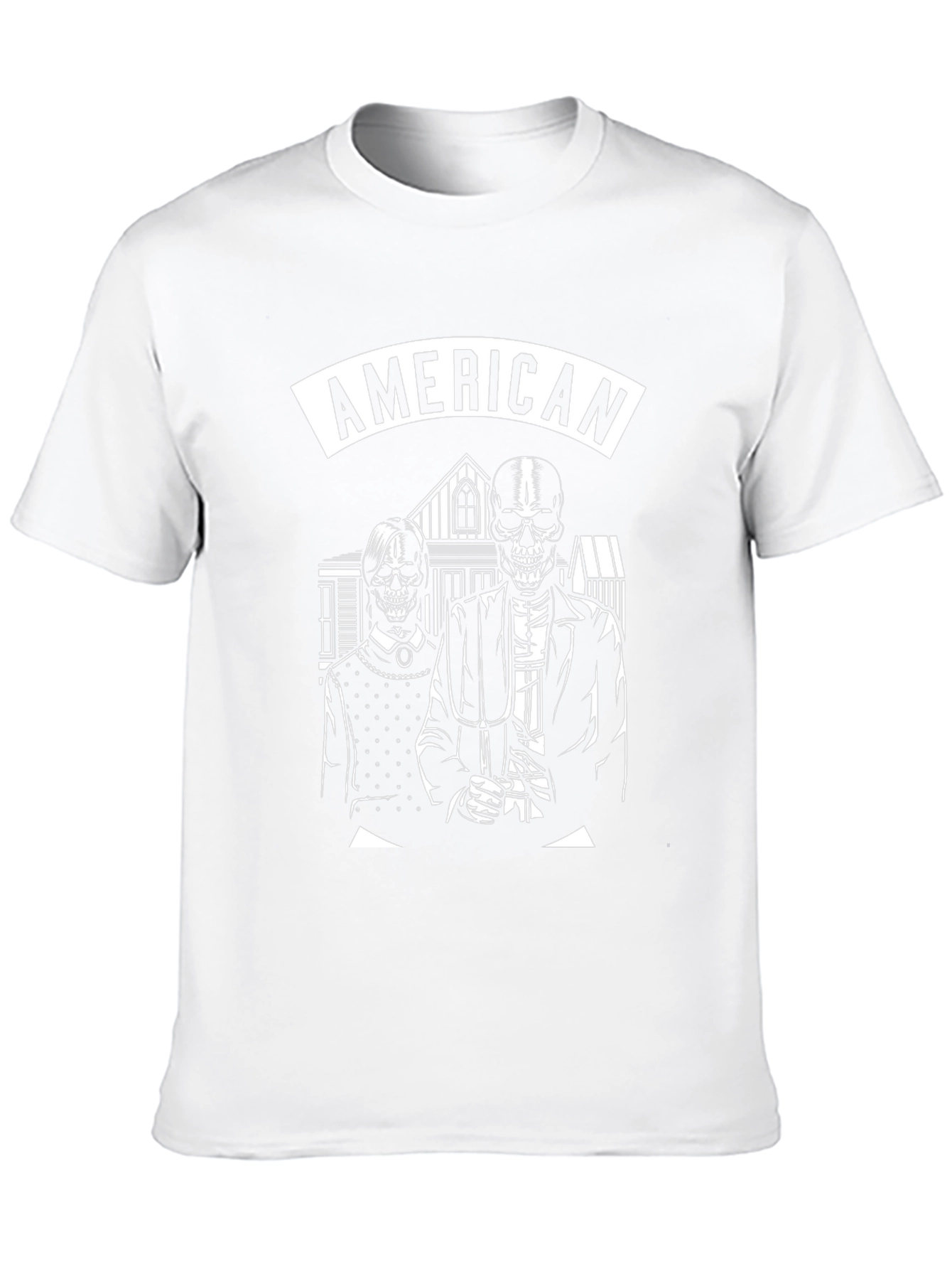American Gothic Skeleton T-Shirt - Black