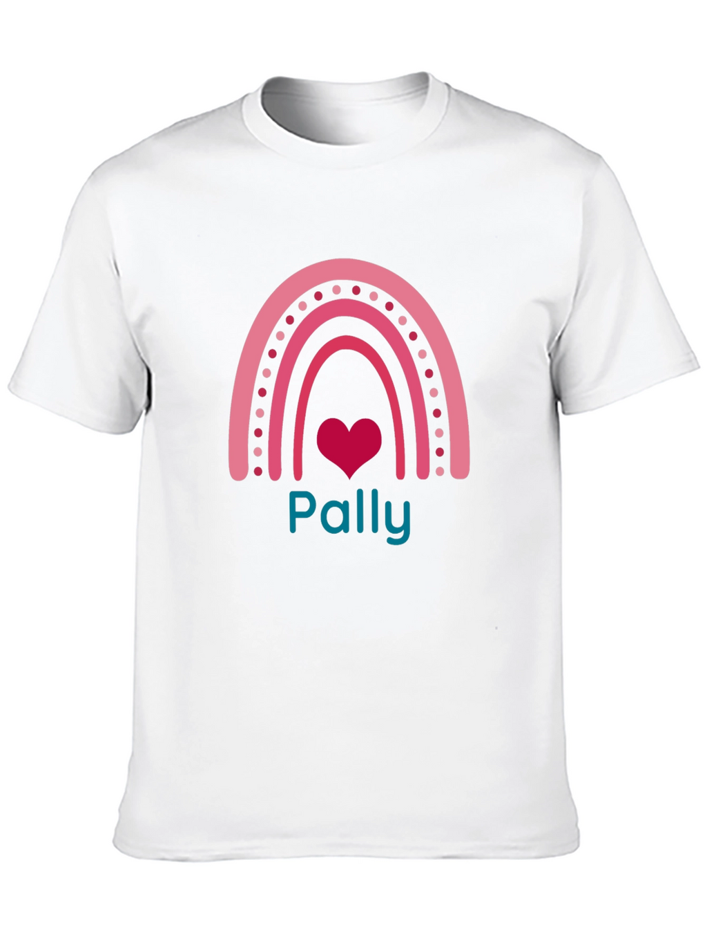 Pally Rainbow Heart Graphic Tee - Black