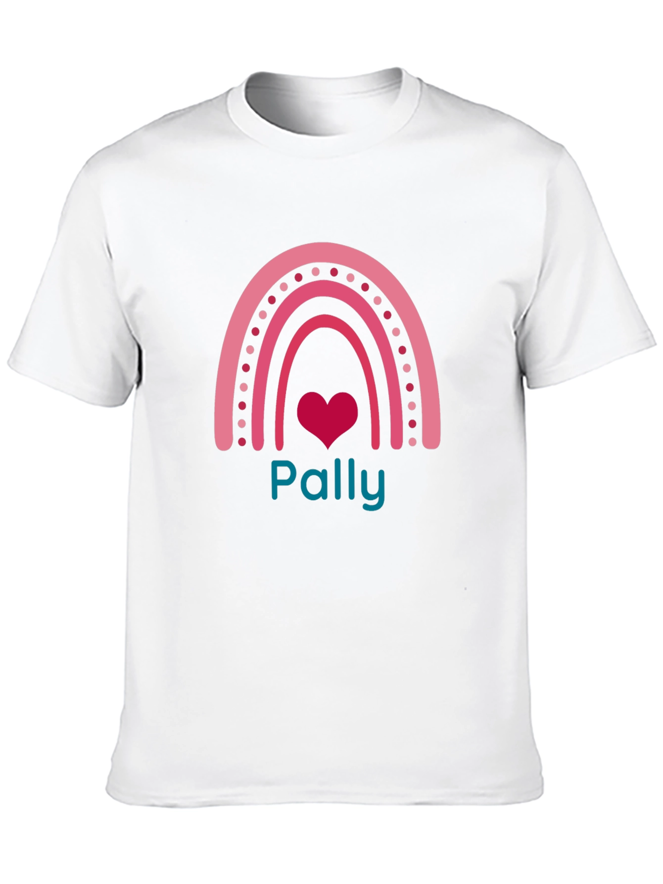 Pally Rainbow Heart Graphic Tee - Black