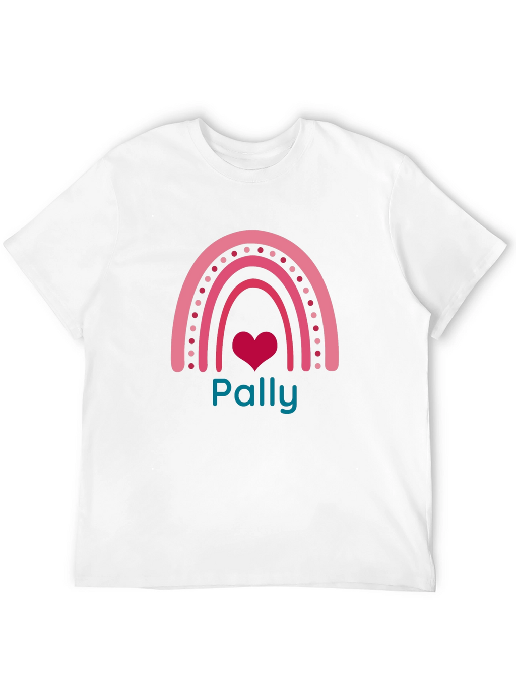Pally Rainbow Heart Graphic Tee - Black