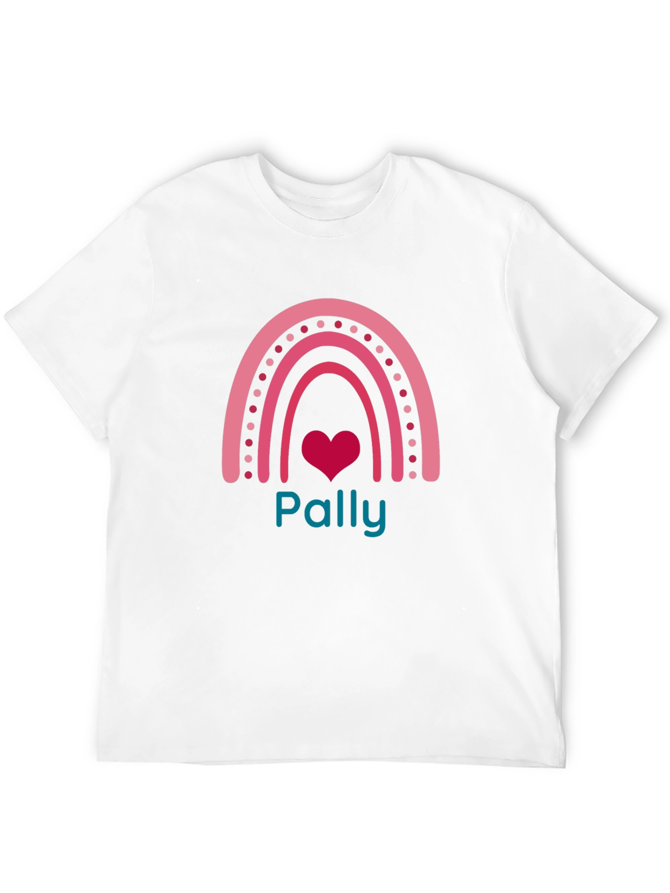 Pally Rainbow Heart Graphic Tee - Black