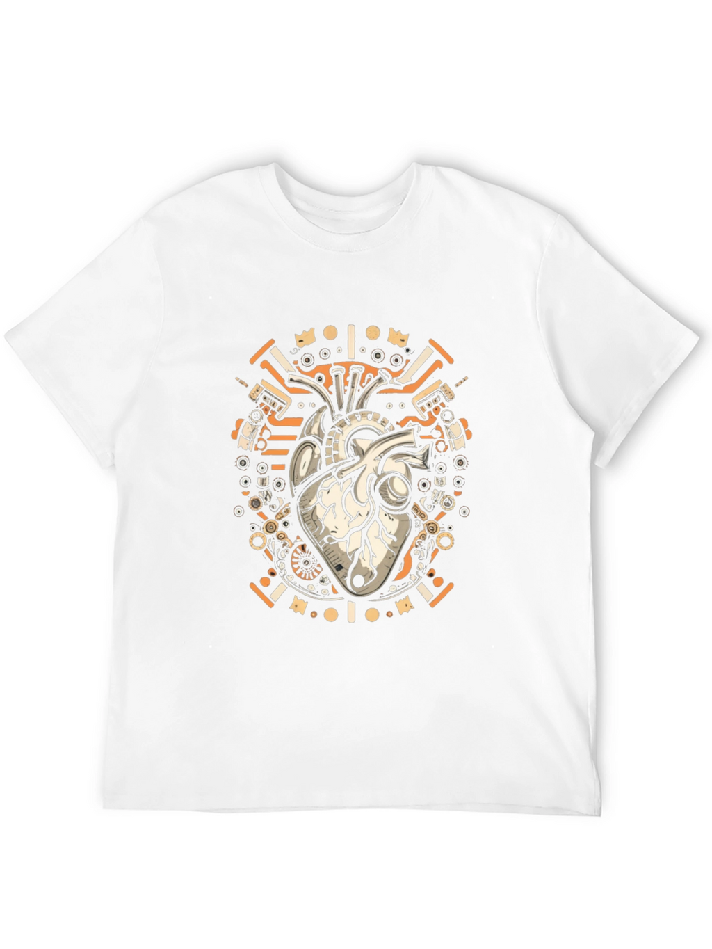 Steampunk Heart Graphic T-Shirt - Unique Anatomical Design