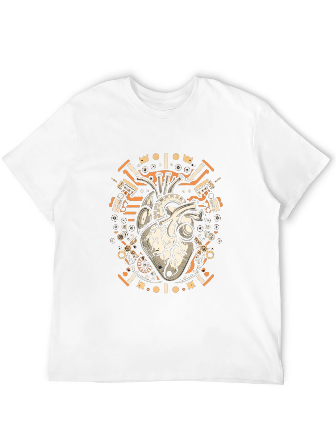 Steampunk Heart Graphic T-Shirt - Unique Anatomical Design