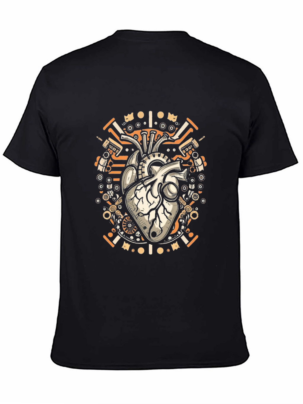 Steampunk Heart Graphic T-Shirt - Unique Anatomical Design