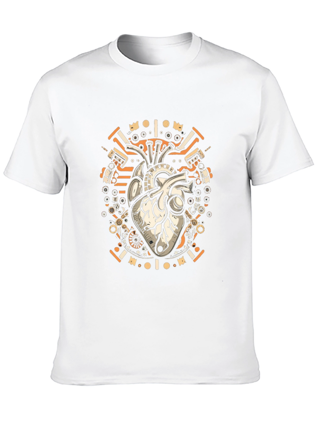 Steampunk Heart Graphic T-Shirt - Unique Anatomical Design