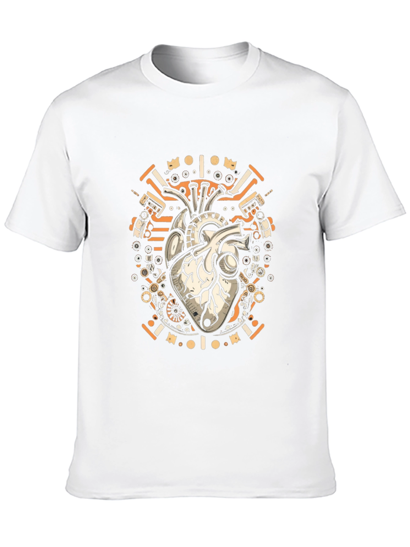 Steampunk Heart Graphic T-Shirt - Unique Anatomical Design