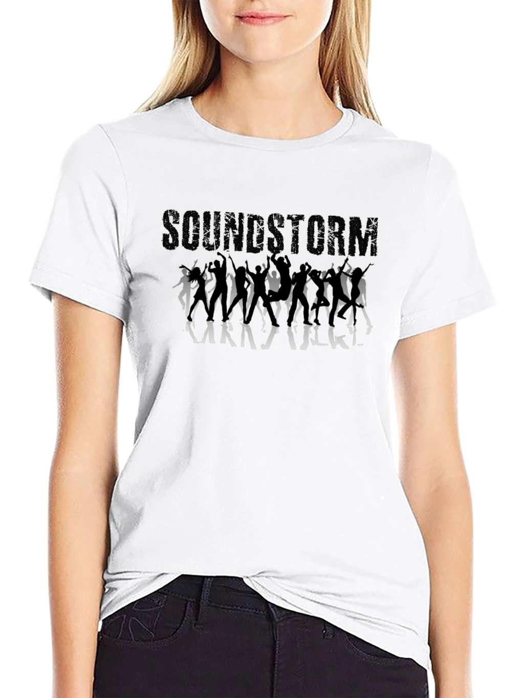 Soundstorm Graphic Tee - Black Crew Neck