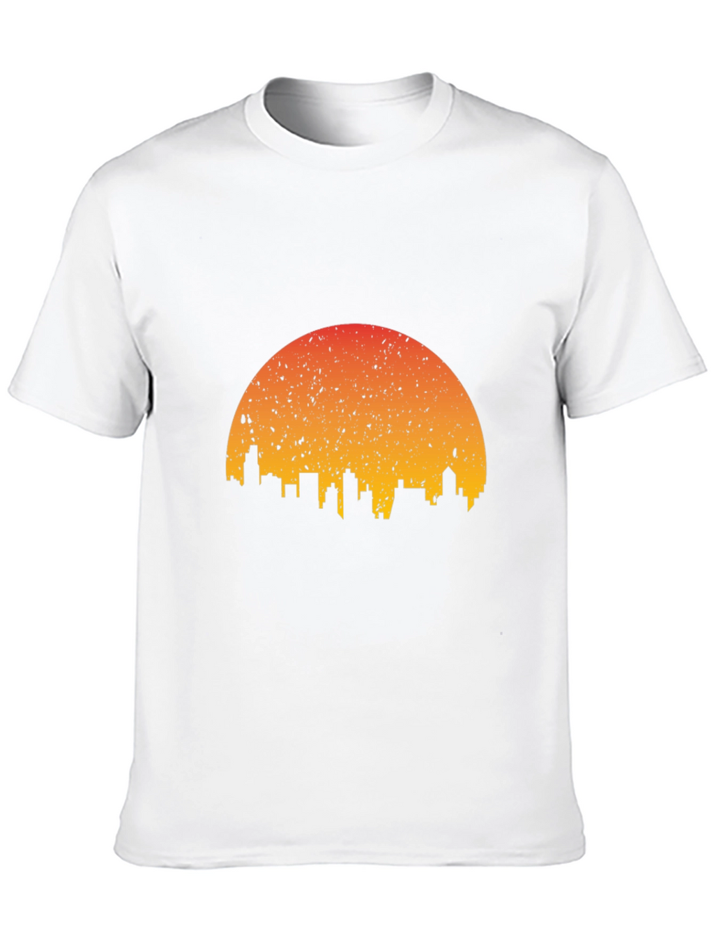 Sunset Skyline Graphic Tee - Stylish Black T-Shirt