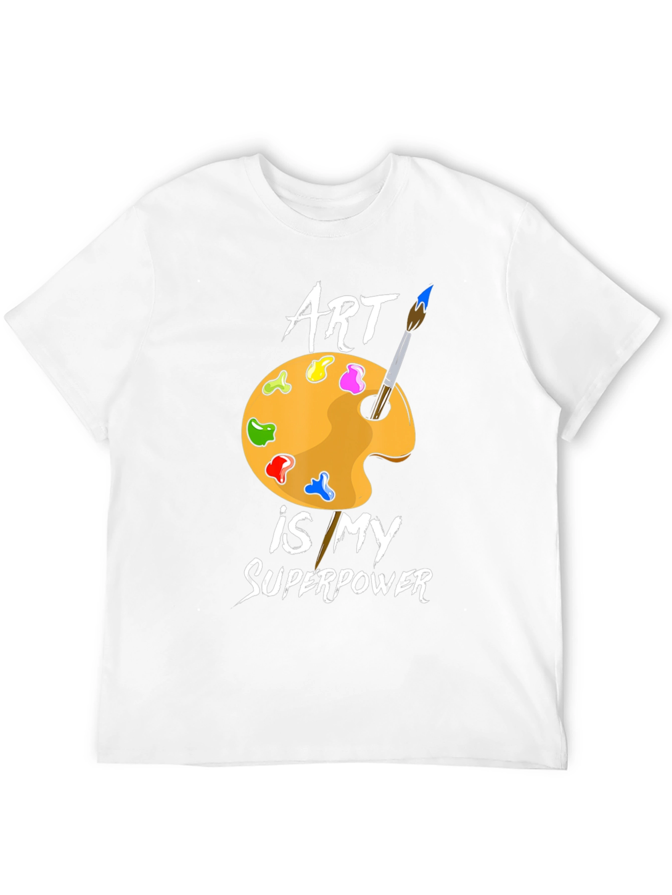 Art Is My Superpower T-Shirt - Black Cotton Artist Tee