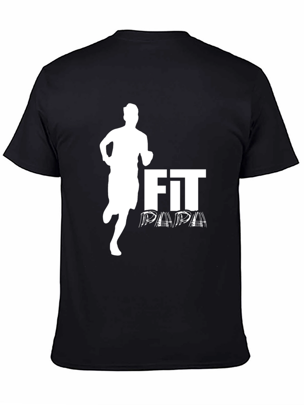 Fit Papa Graphic Tee - Black Athletic Dad Shirt