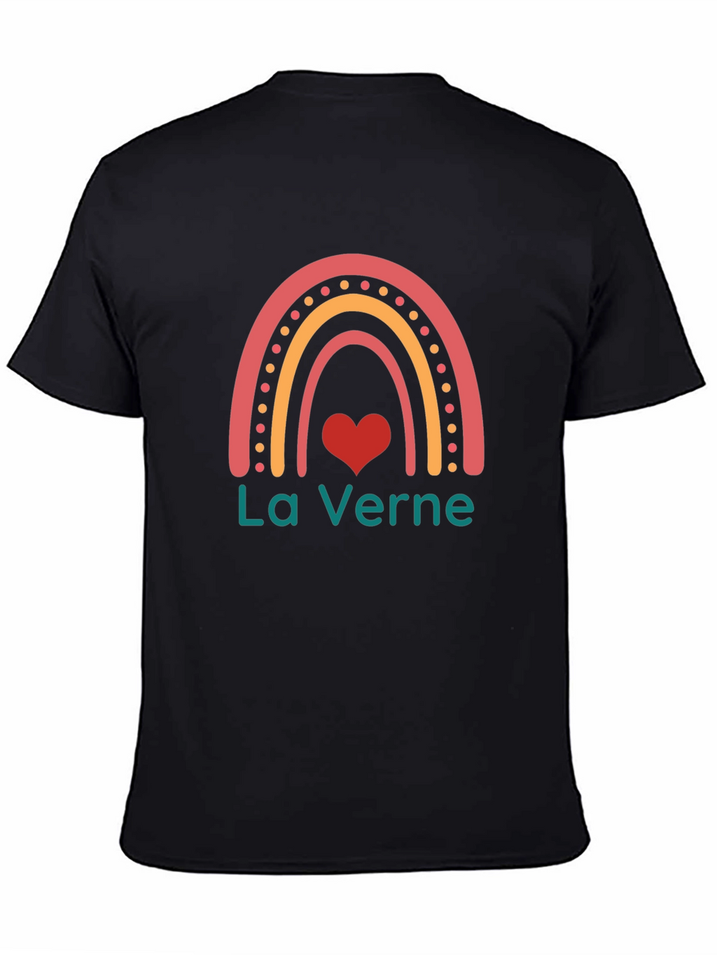 La Verne Rainbow Heart T-Shirt - Black