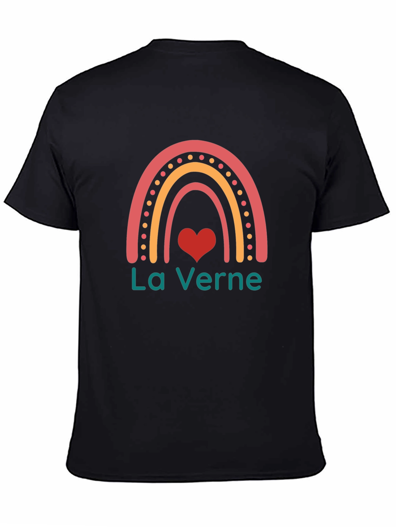 La Verne Rainbow Heart T-Shirt - Black
