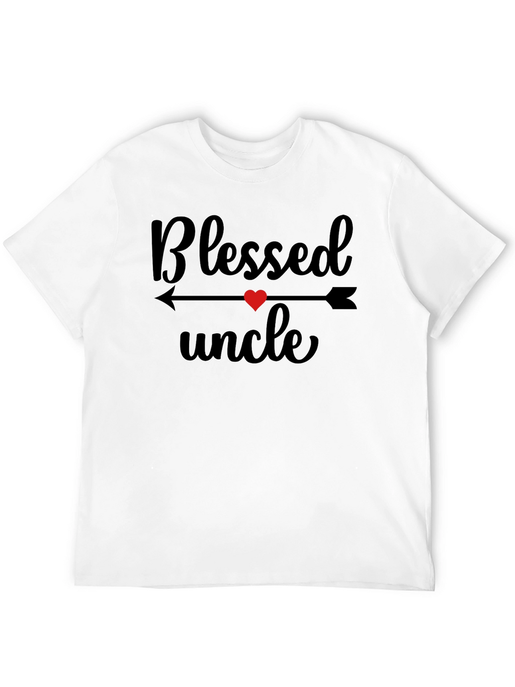 Blessed Uncle T-Shirt Heart Arrow Design