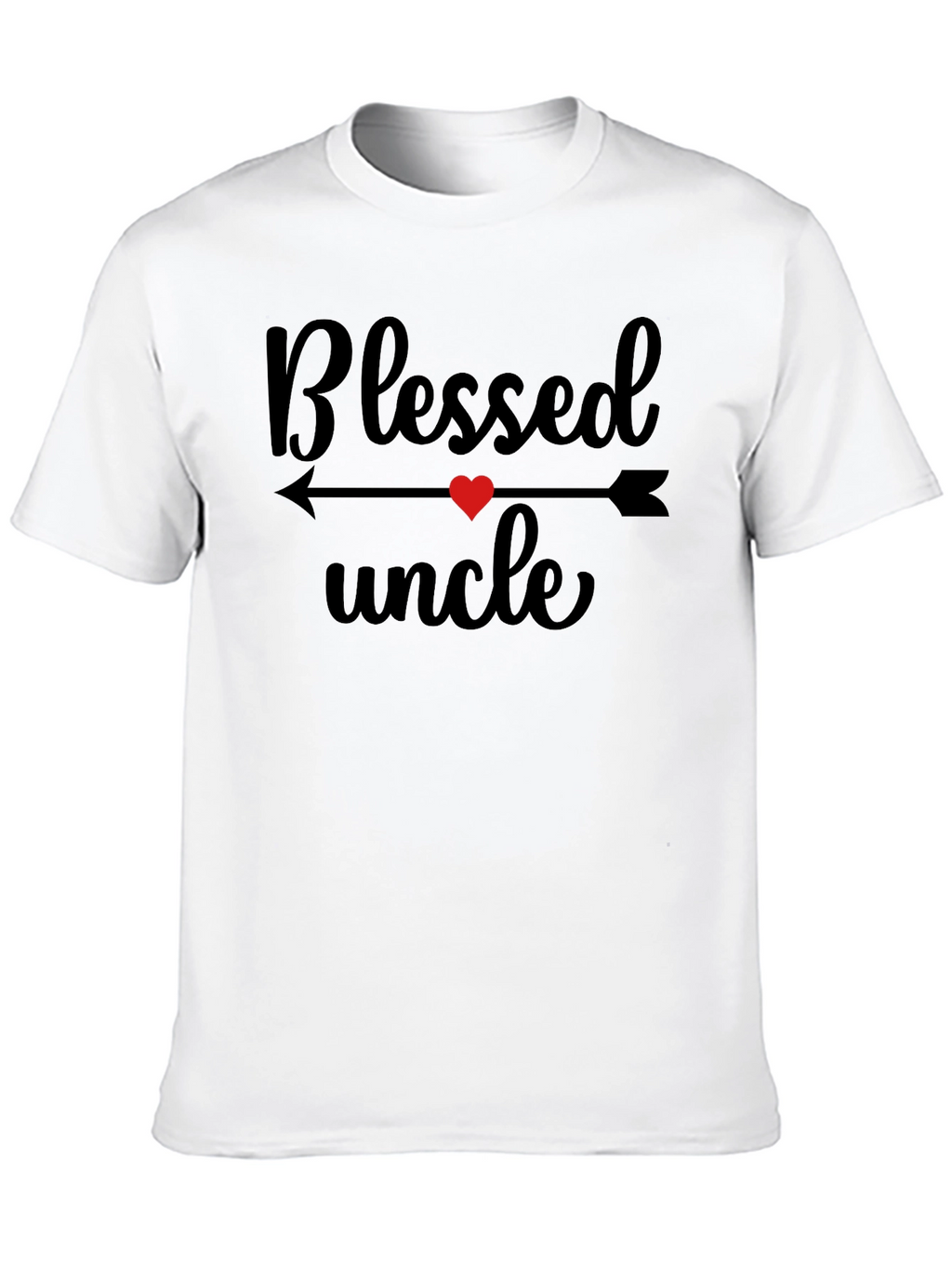 Blessed Uncle T-Shirt Heart Arrow Design