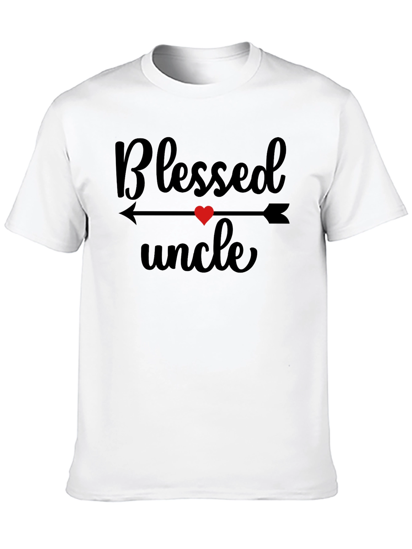 Blessed Uncle T-Shirt Heart Arrow Design