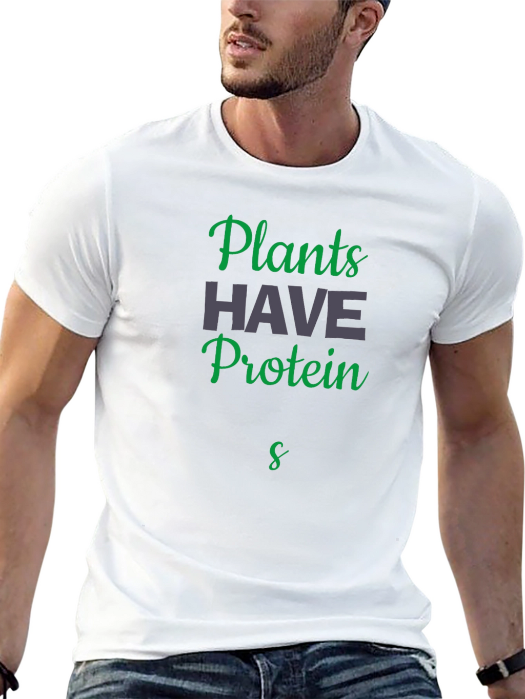 Plants Have Protein Black T-Shirt