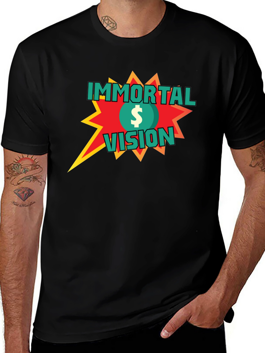 Immortal Vision Graphic T-Shirt - Black