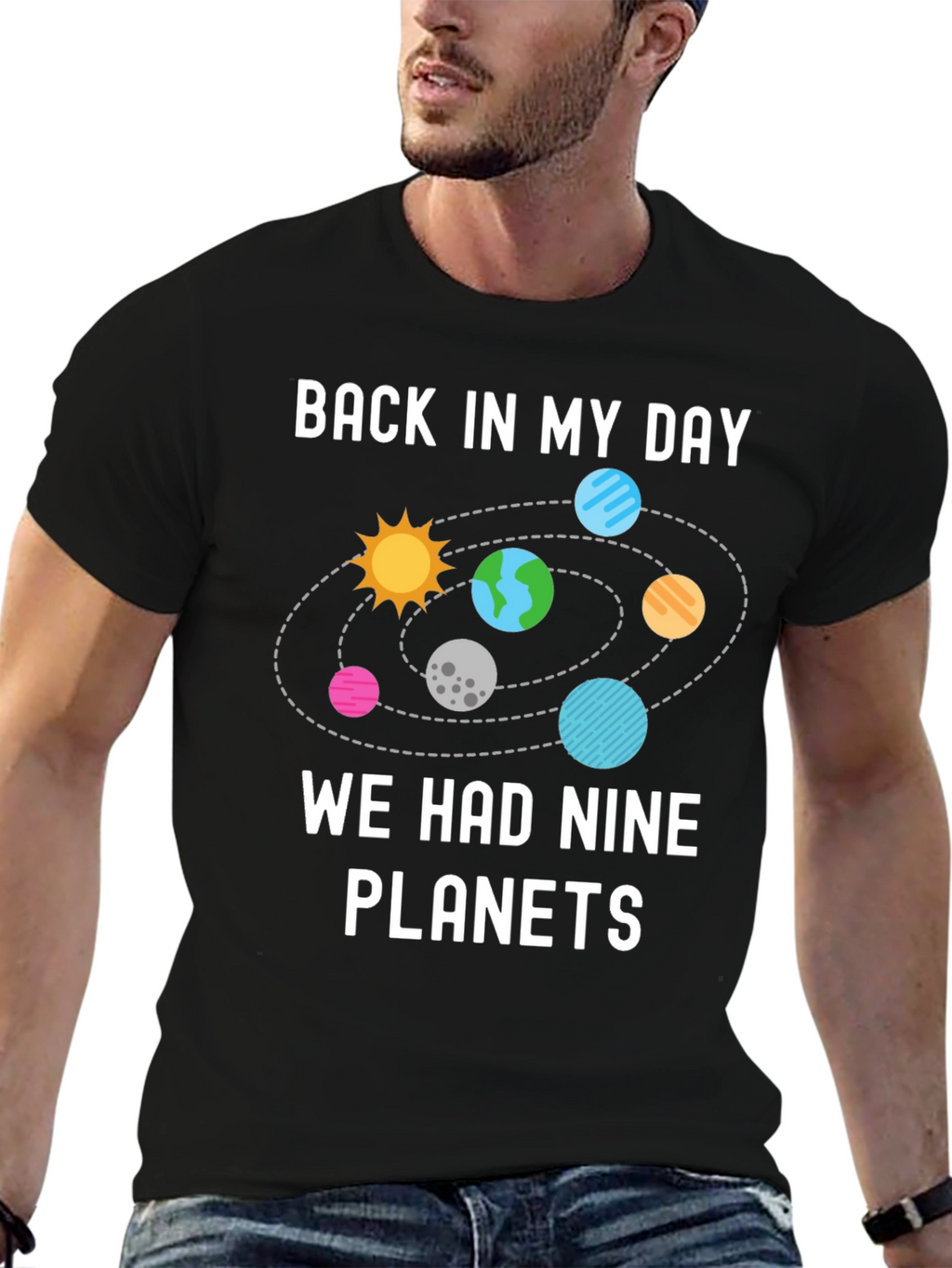 Nine Planets T-Shirt - Retro Astronomy Tee