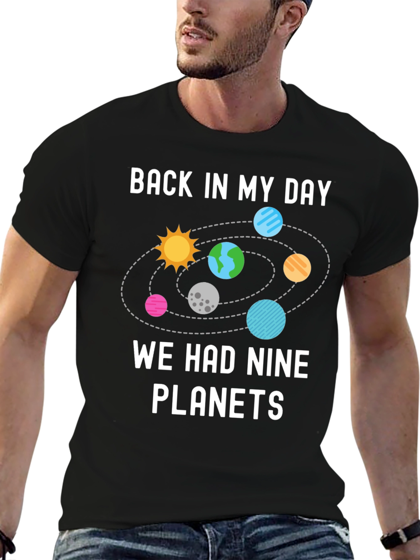 Nine Planets T-Shirt - Retro Astronomy Tee