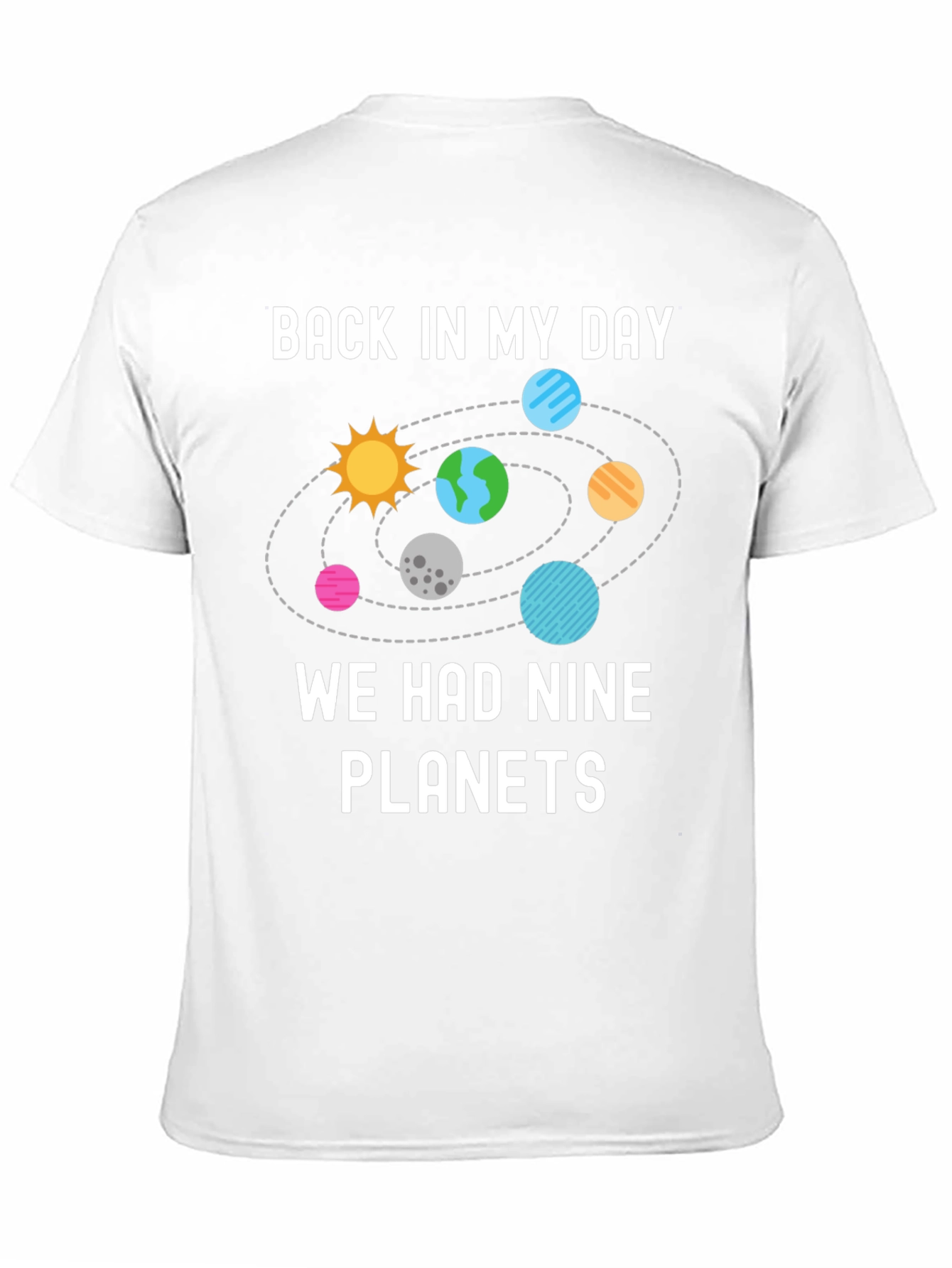 Nine Planets T-Shirt - Retro Astronomy Tee