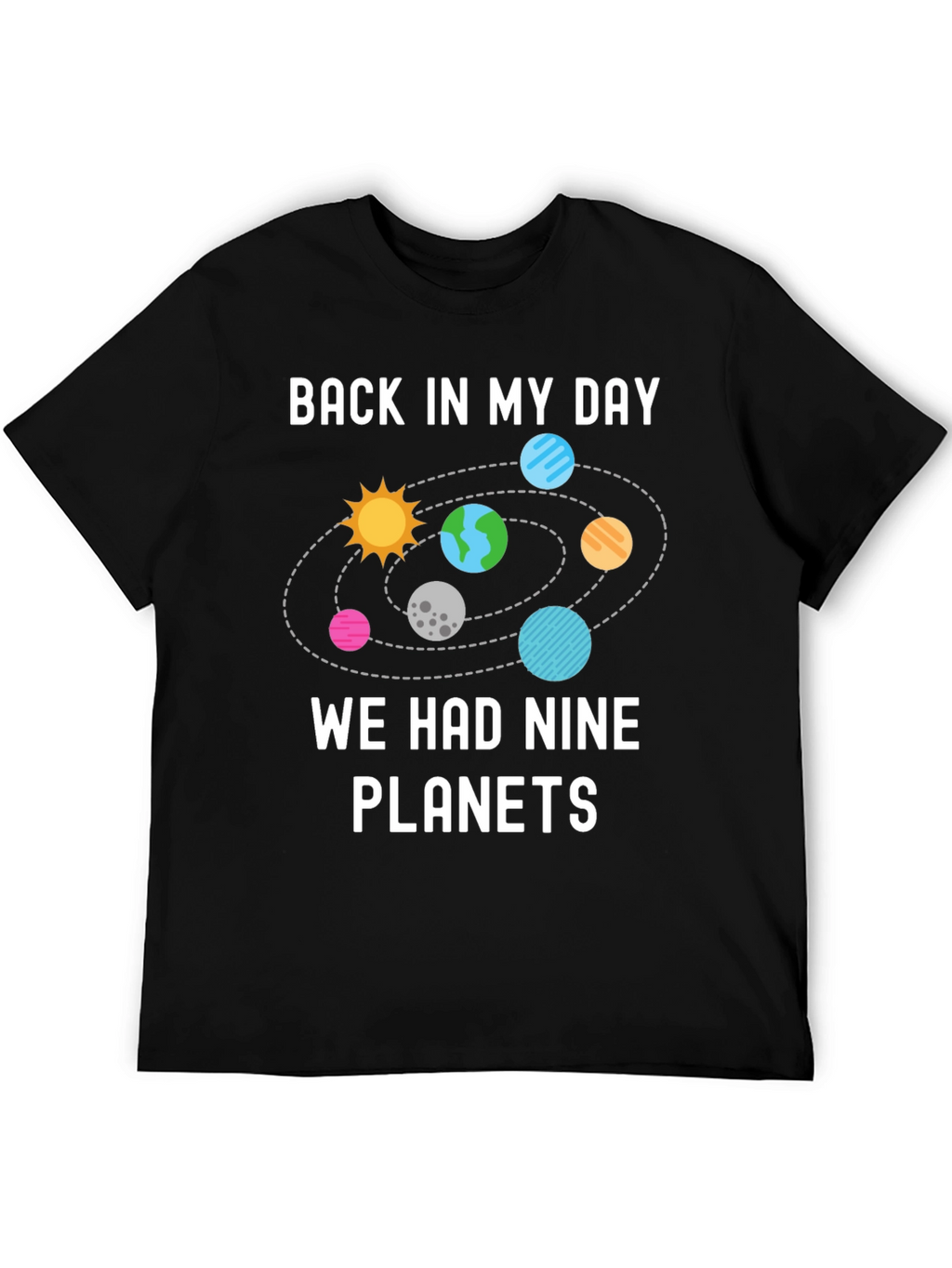 Nine Planets T-Shirt - Retro Astronomy Tee