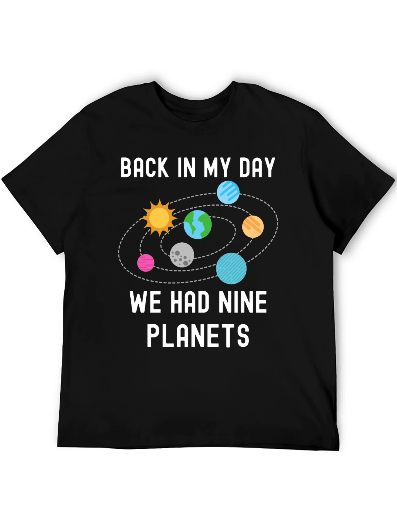 Nine Planets T-Shirt - Retro Astronomy Tee