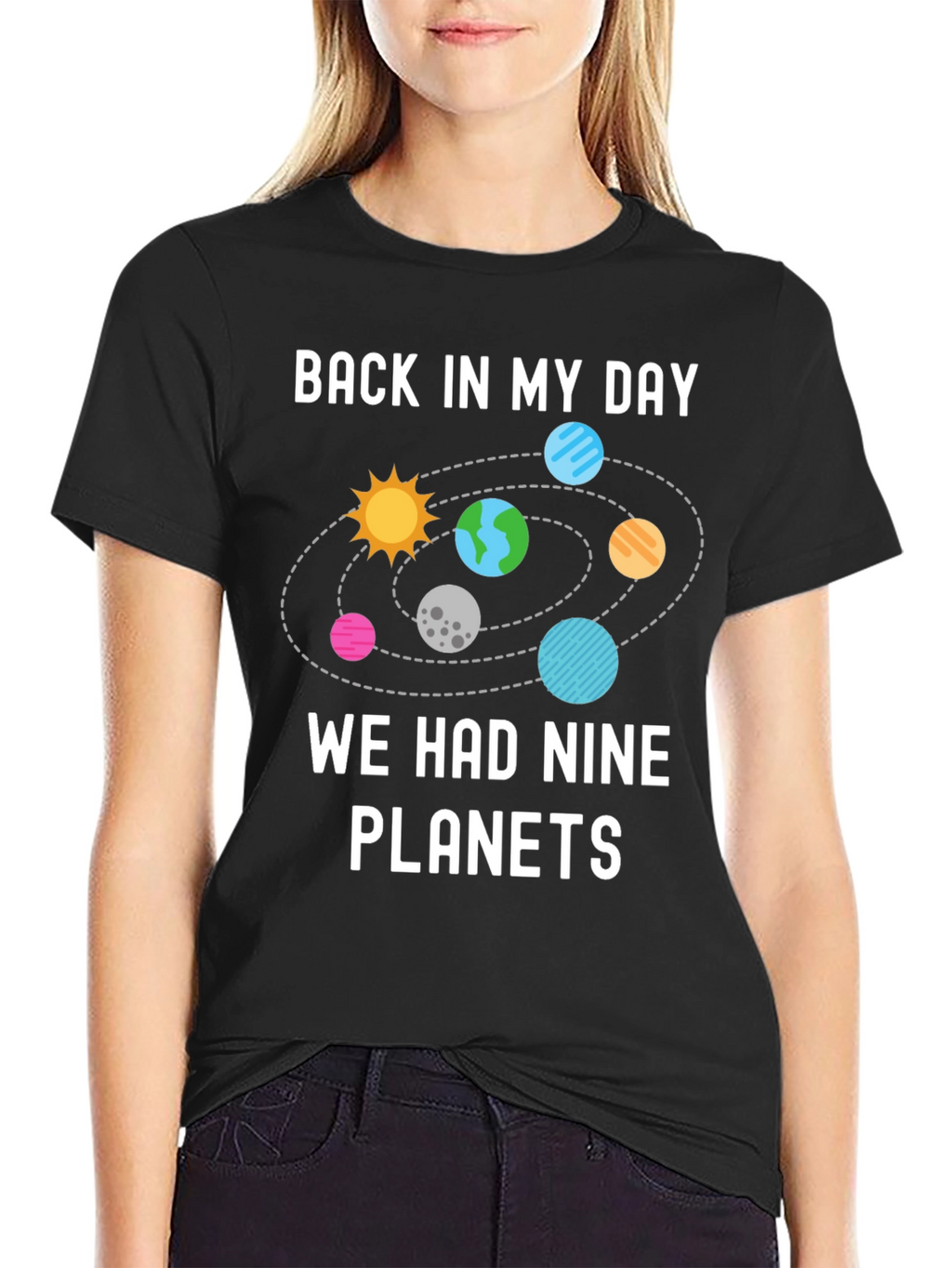 Nine Planets T-Shirt - Retro Astronomy Tee