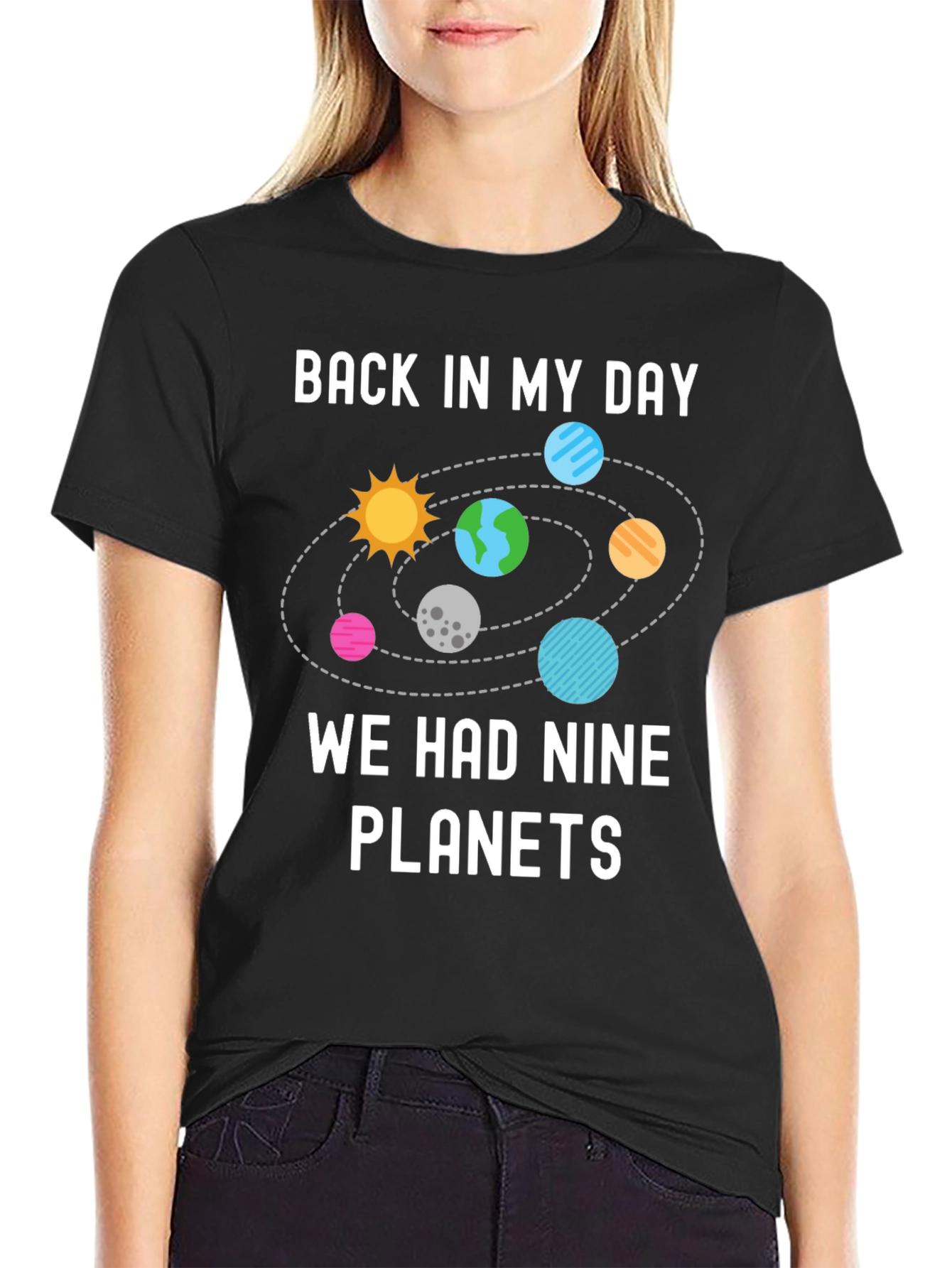 Nine Planets T-Shirt - Retro Astronomy Tee
