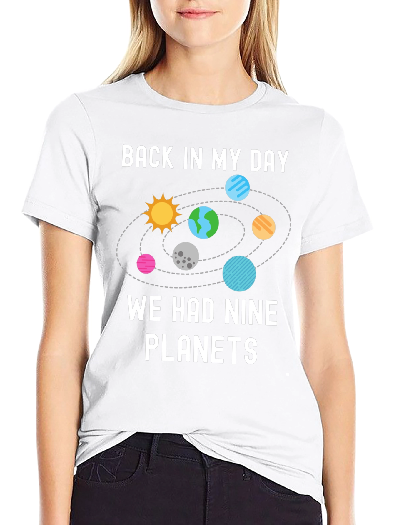 Nine Planets T-Shirt - Retro Astronomy Tee
