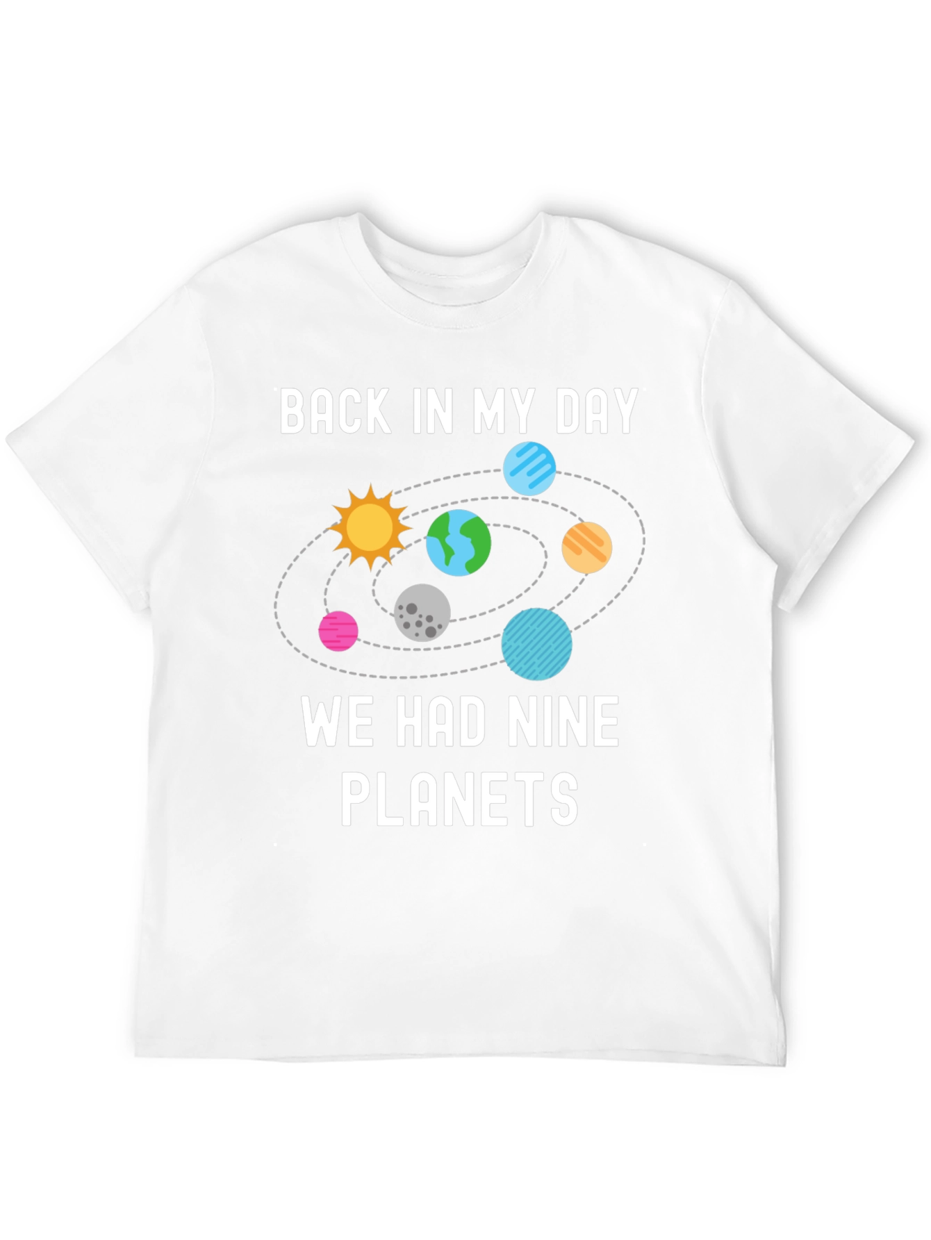 Nine Planets T-Shirt - Retro Astronomy Tee